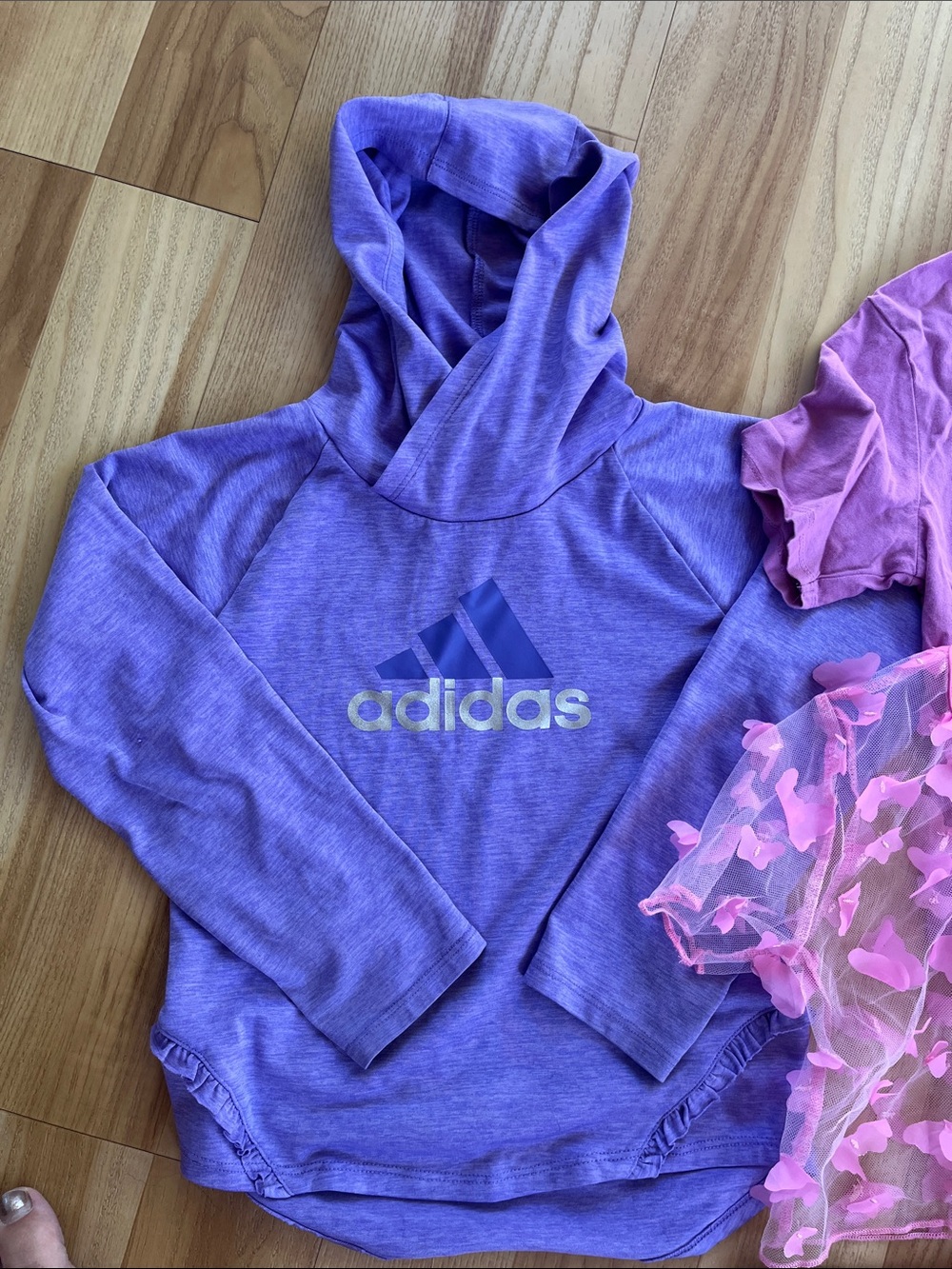 adidas Purple Girls Hoodie with Mixed Color Kids Tops Lot - Picture 2 of 13